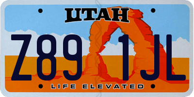 UT license plate Z891JL