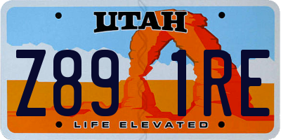 UT license plate Z891RE
