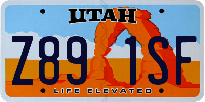 UT license plate Z891SF