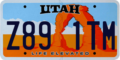 UT license plate Z891TM