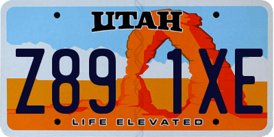 UT license plate Z891XE