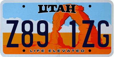 UT license plate Z891ZG