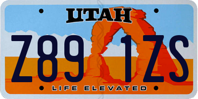 UT license plate Z891ZS