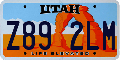 UT license plate Z892LM
