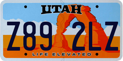 UT license plate Z892LZ