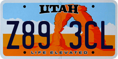 UT license plate Z893CL