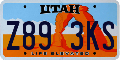 UT license plate Z893KS