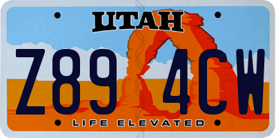 UT license plate Z894CW