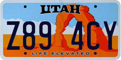 UT license plate Z894CY