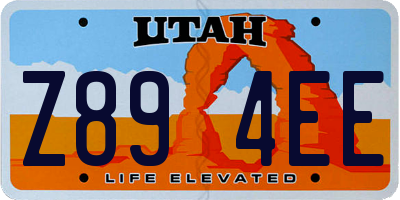 UT license plate Z894EE
