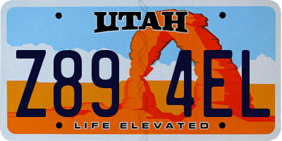 UT license plate Z894EL