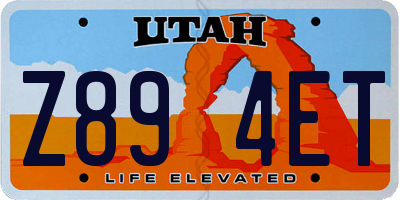 UT license plate Z894ET