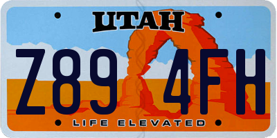 UT license plate Z894FH