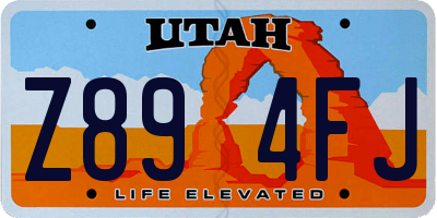 UT license plate Z894FJ