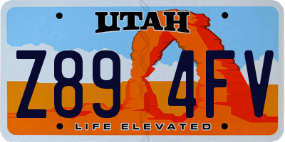 UT license plate Z894FV