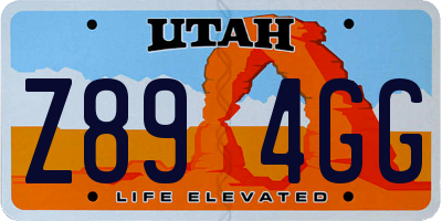 UT license plate Z894GG