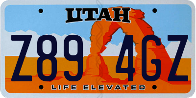 UT license plate Z894GZ