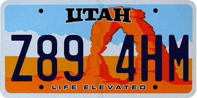 UT license plate Z894HM