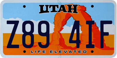 UT license plate Z894IF