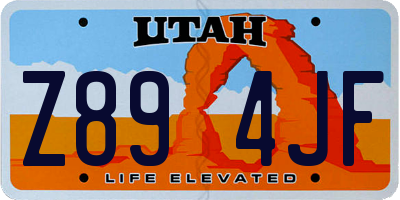 UT license plate Z894JF
