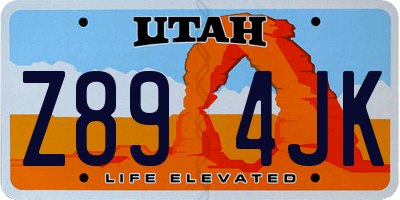 UT license plate Z894JK