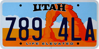 UT license plate Z894LA