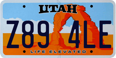 UT license plate Z894LE