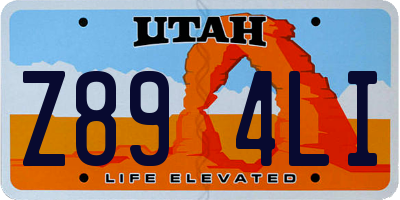 UT license plate Z894LI