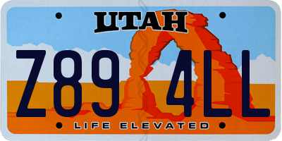 UT license plate Z894LL