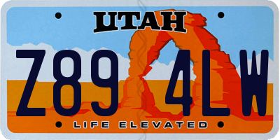 UT license plate Z894LW