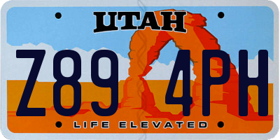 UT license plate Z894PH