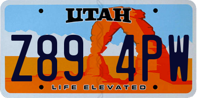 UT license plate Z894PW
