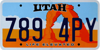UT license plate Z894PY