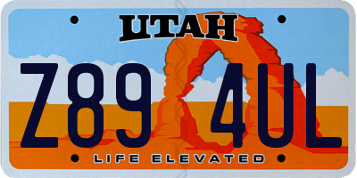 UT license plate Z894UL
