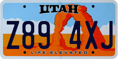 UT license plate Z894XJ