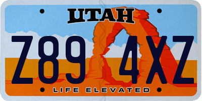 UT license plate Z894XZ