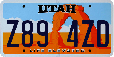 UT license plate Z894ZD