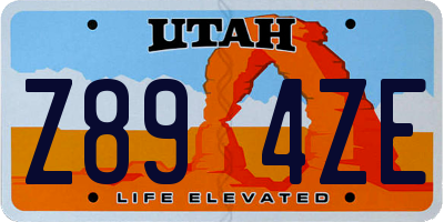 UT license plate Z894ZE