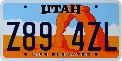 UT license plate Z894ZL