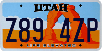 UT license plate Z894ZP