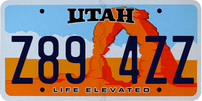 UT license plate Z894ZZ