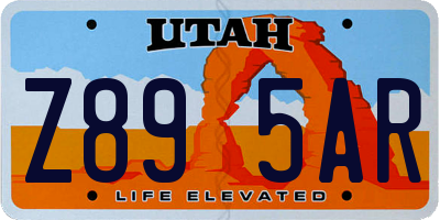 UT license plate Z895AR