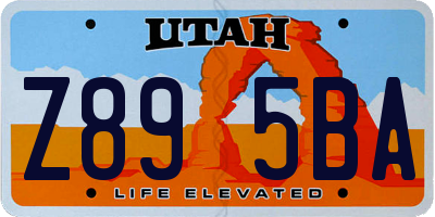 UT license plate Z895BA