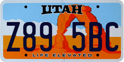 UT license plate Z895BC