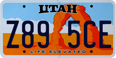 UT license plate Z895CE
