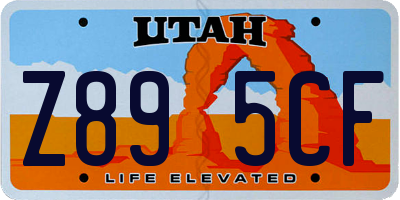 UT license plate Z895CF