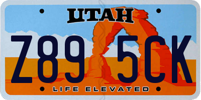 UT license plate Z895CK