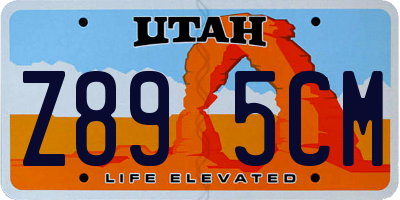UT license plate Z895CM