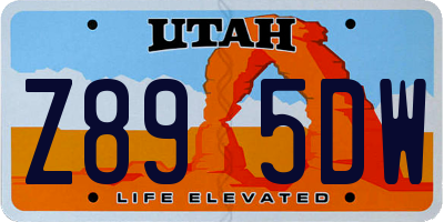 UT license plate Z895DW