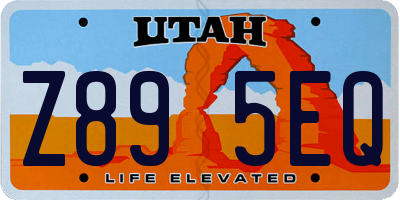 UT license plate Z895EQ